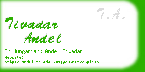 tivadar andel business card